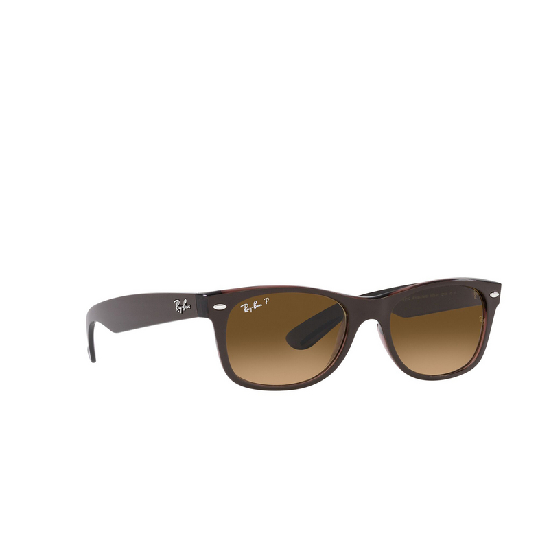Ray-Ban NEW WAYFARER Sunglasses 6608M2 matte brown on transparent brown - 2/4