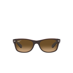 Ray-Ban® Square Sunglasses: RB2132 New Wayfarer color 6608M2 Matte Brown On Transparent Brown 
