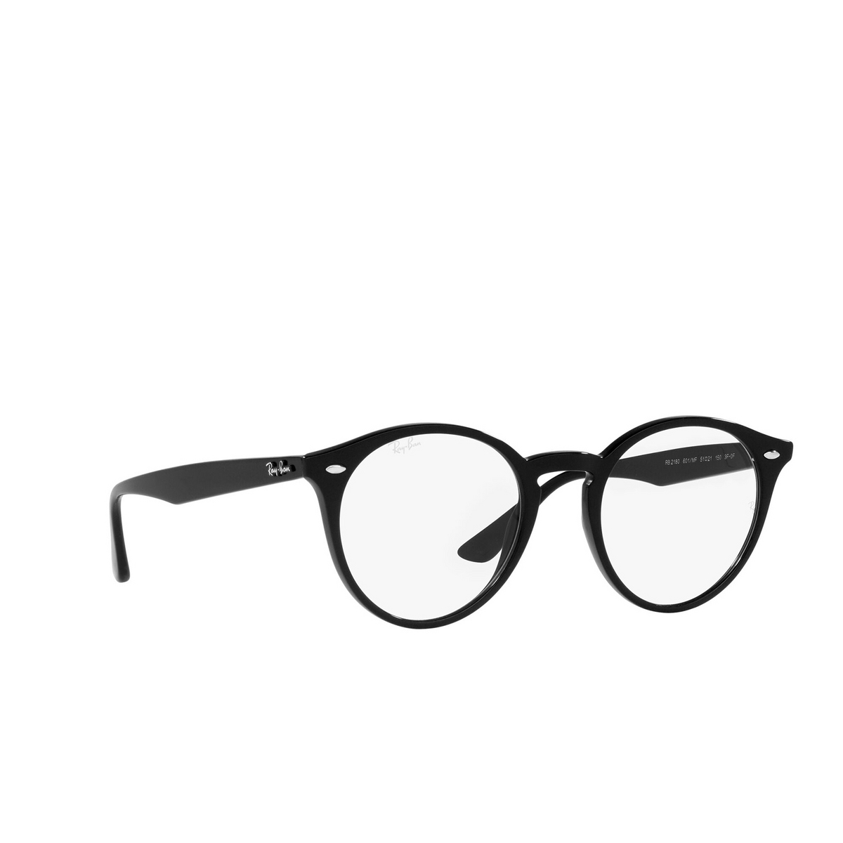 Ray-Ban RB2180 Sunglasses 601/MF Black - three-quarters view