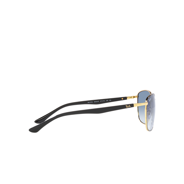 Ray-Ban RB3702 Sunglasses 90003F black on gold - 3/4