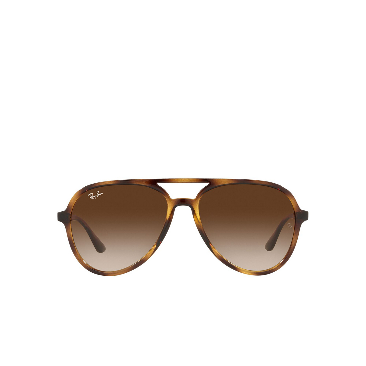 Ray-Ban® Aviator Sunglasses: RB4376 color Havana 710/13 - front view.