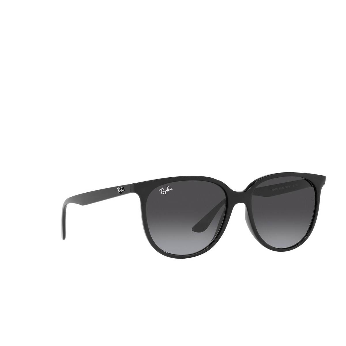 Ray-Ban® Square Sunglasses: RB4378 color Black 601/8G - three-quarters view.