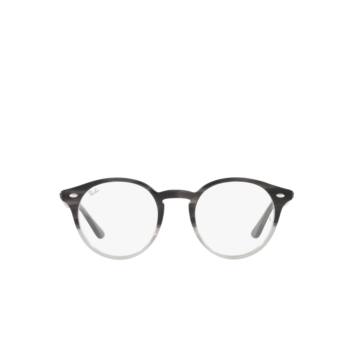 Ray-Ban® Round Eyeglasses: RX2180V color Gradient Grey Havana 8106 - front view.