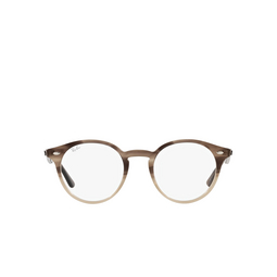 Ray-Ban® Round Eyeglasses: RX2180V color Gradient Brown Havana 8107.