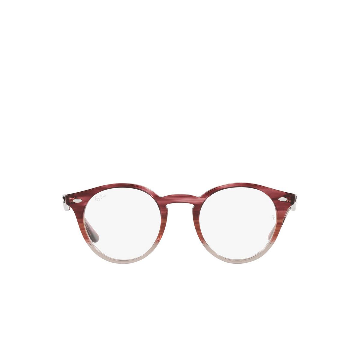 Ray-Ban® Round Eyeglasses: RX2180V color Gradient Bordeaux Havana 8145 - front view.