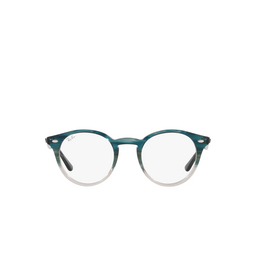 Ray-Ban® Round Eyeglasses: RX2180V color Gradient Turquoise Havana 8146.