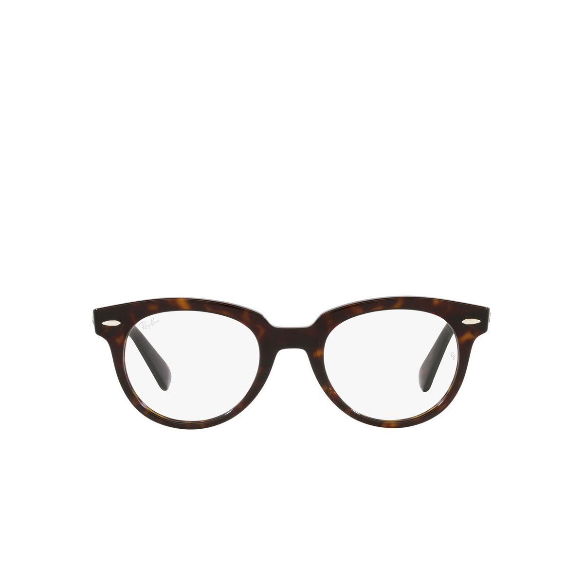Ray-Ban® Round Eyeglasses: RX2199V color Havana 2012 - front view.