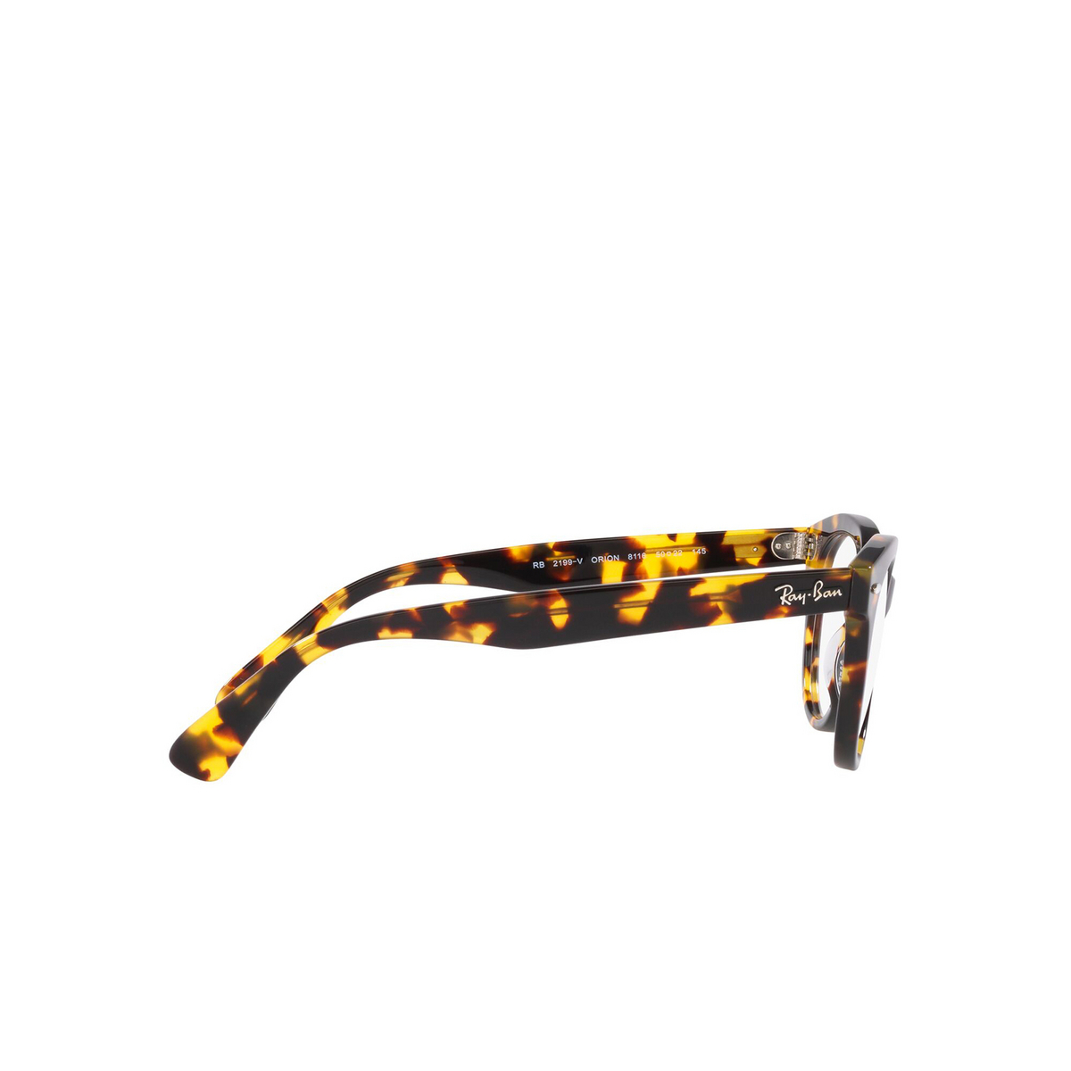Ray-Ban RX2199V Eyeglasses 8116 Yellow Havana - product thumbnail 3/4