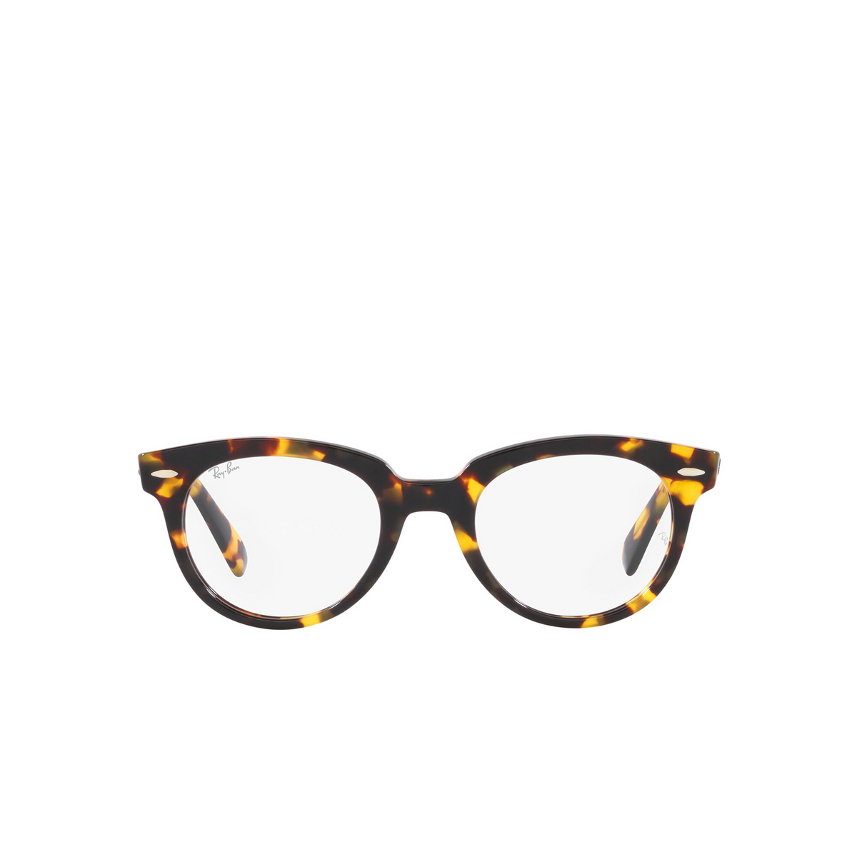 Ray-Ban® Round Eyeglasses: RX2199V color Yellow Havana 8116 - front view.