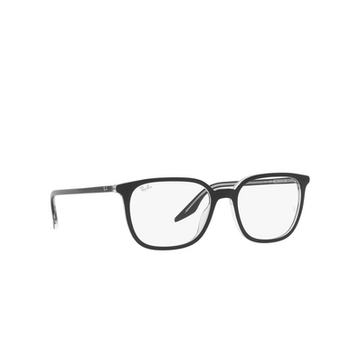 Ray-Ban RX5406 Eyeglasses 2034 black on transparent - three-quarters view