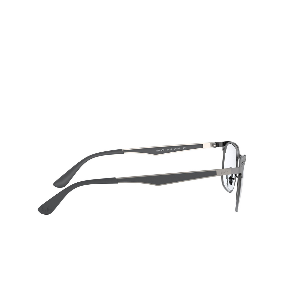 Ray-Ban RX6363 Eyeglasses 2553 Brushed Gunmetal On Gunmetal - product thumbnail 3/4