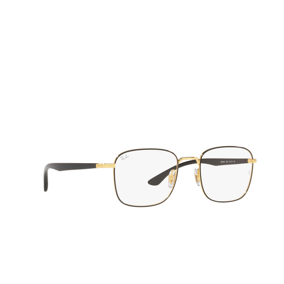 Ray-Ban® Square Eyeglasses: RX6469 color Black On Arista 2991 - three-quarters view.