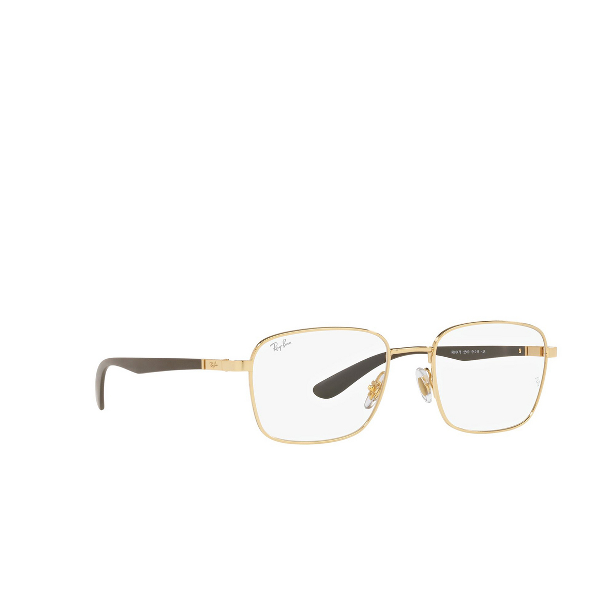 Ray-Ban® Square Eyeglasses: RX6478 color Arista 2500 - three-quarters view.
