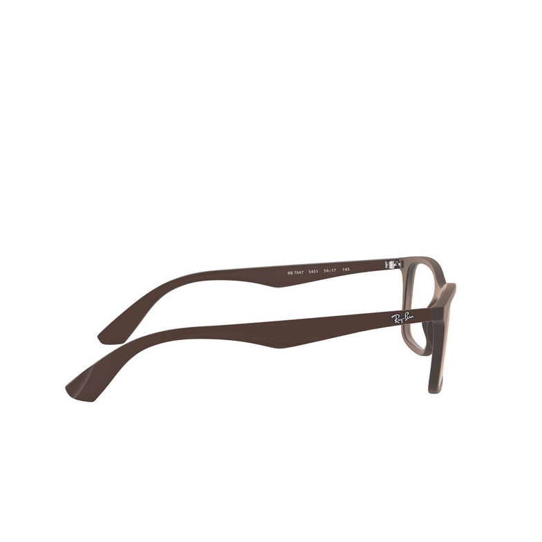 Ray-Ban RX7047 Korrektionsbrillen 5451 matte transparent brown - 3/4
