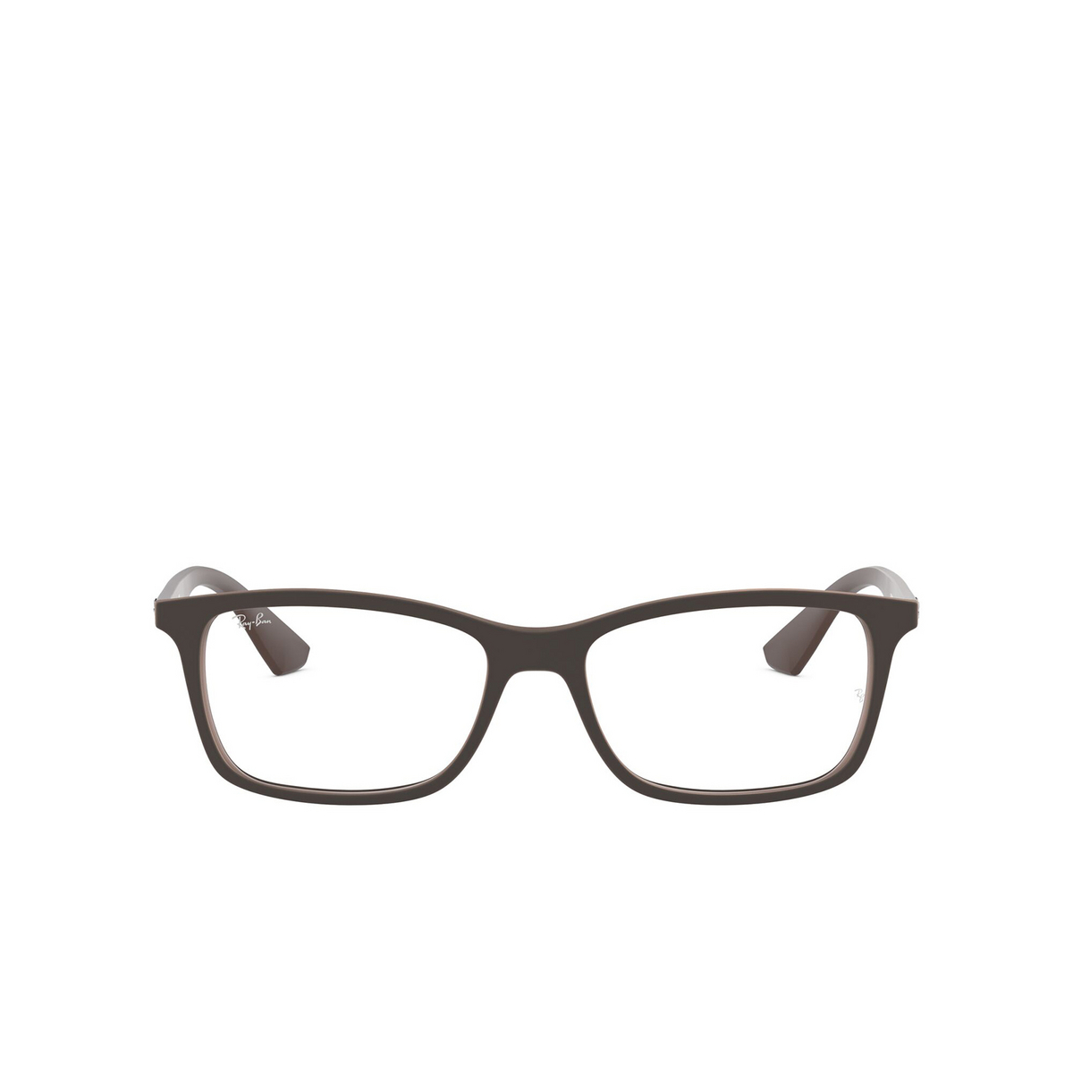 Ray-Ban RX7047 Eyeglasses 5451 Matte Transparent Brown - front view