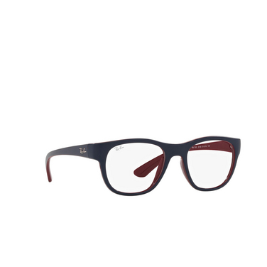 Ray-Ban RX7191 Korrektionsbrillen 8143 matte blue on bordeaux - Dreiviertelansicht