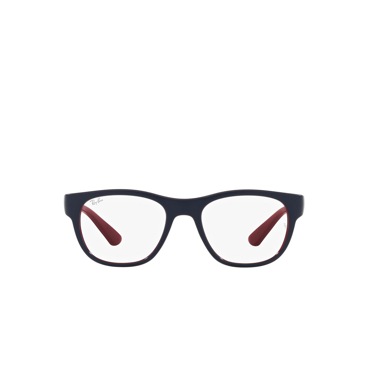Ray-Ban® Square Eyeglasses: RX7191 color Matte Blue On Bordeaux 8143 - front view.