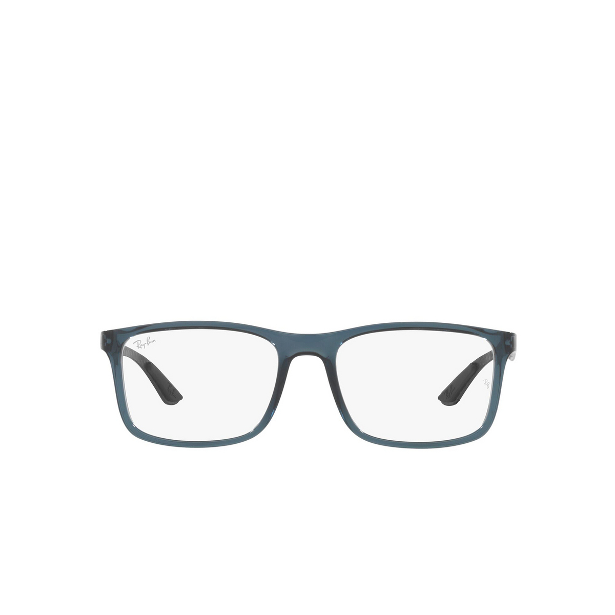Ray-Ban® Rectangle Eyeglasses: RX8908 color Transparent Blue 5719 - front view.