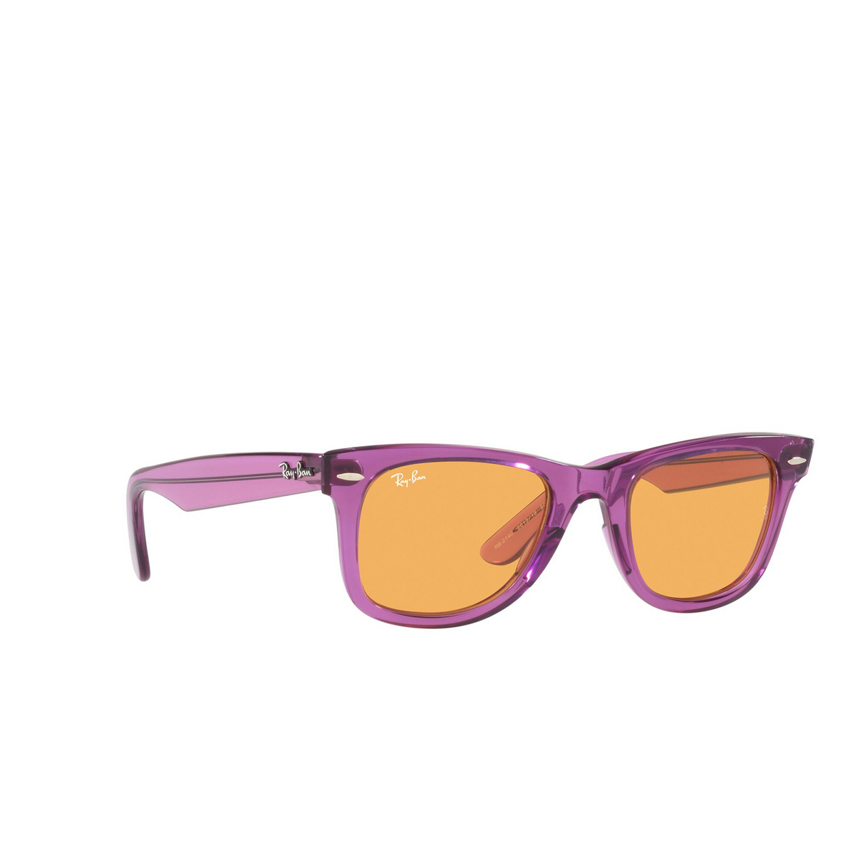 Ray-Ban WAYFARER Sunglasses 661313 Transparent Violet - three-quarters view
