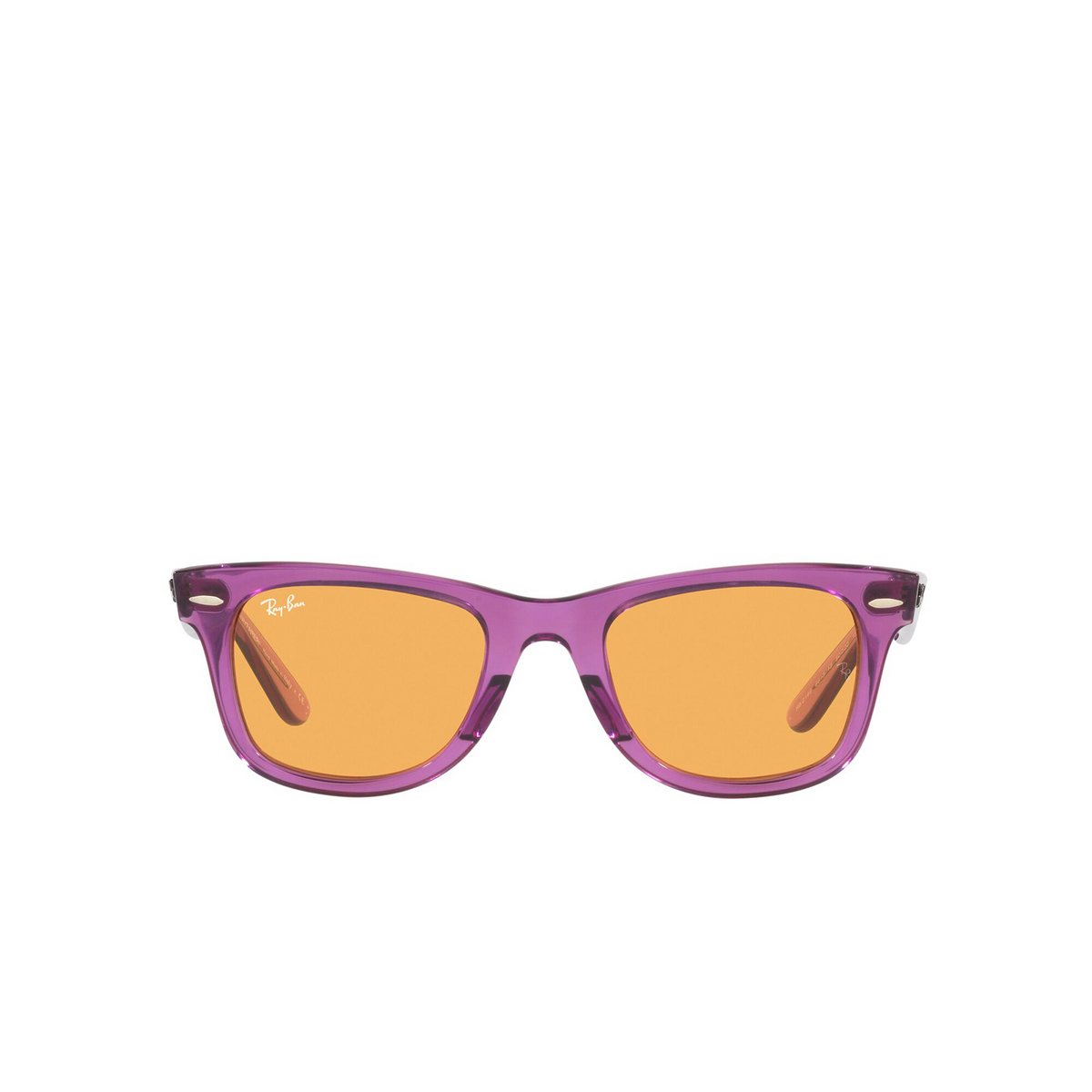 Ray-Ban WAYFARER Sunglasses 661313 Transparent Violet - front view