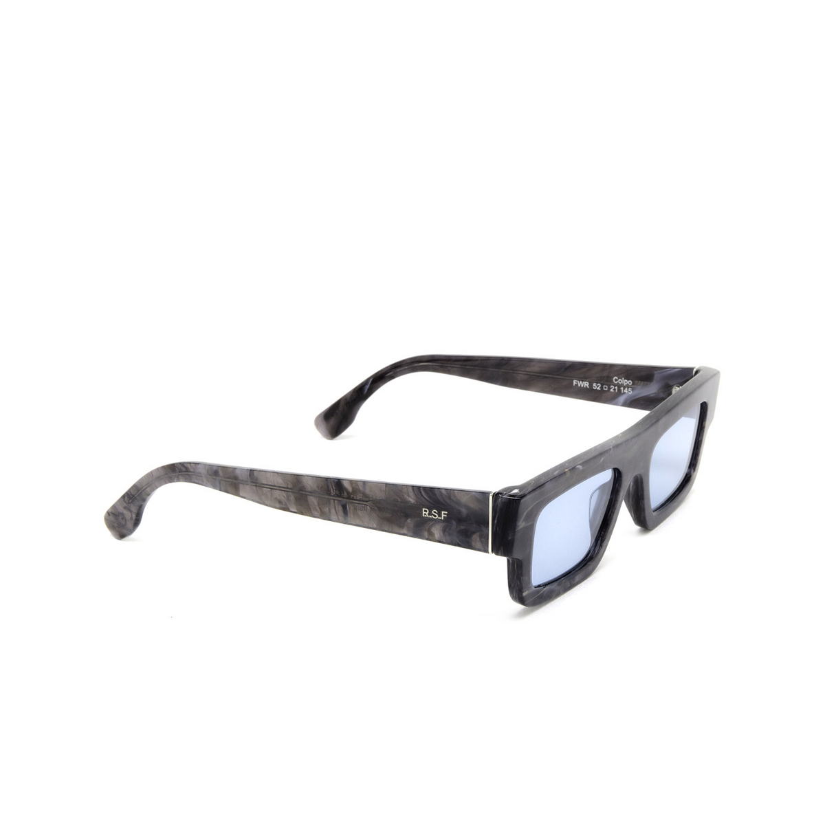 Retrosuperfuture COLPO Sunglasses FWR Black Marble - three-quarters view
