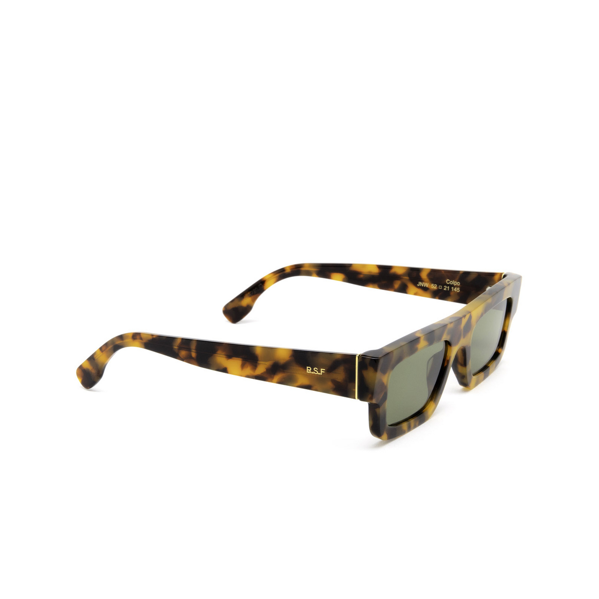 Retrosuperfuture® Rectangle Sunglasses: Colpo color Spotted Havana Jnw - three-quarters view.