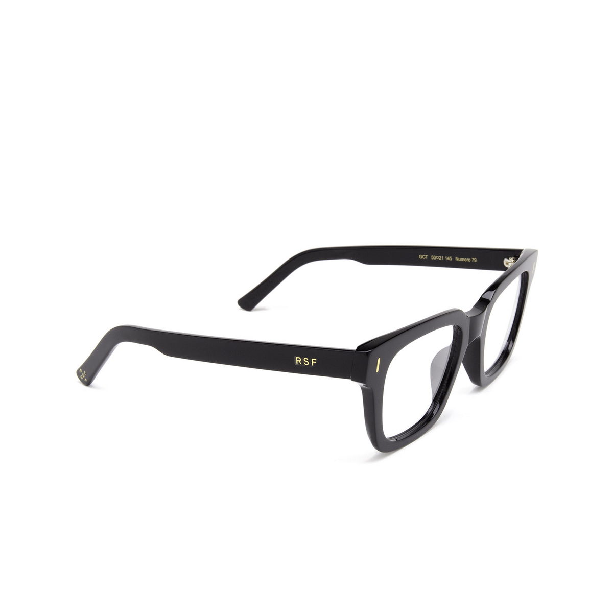 Retrosuperfuture® Square Eyeglasses: NUMERO 79 color Nero Gct - three-quarters view.