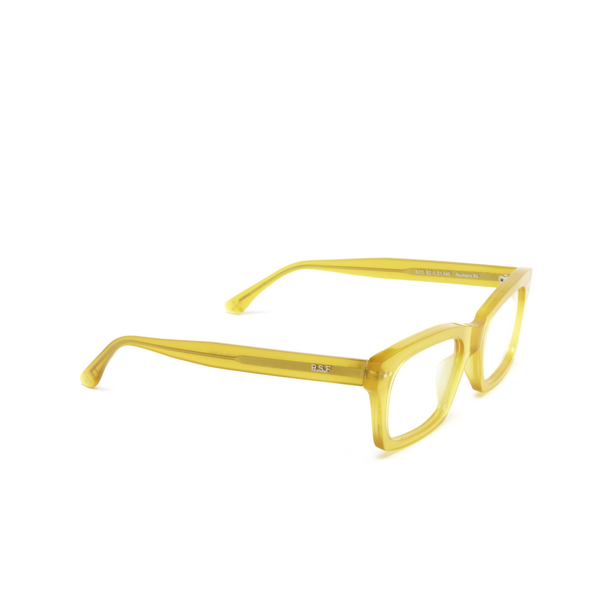 Retrosuperfuture® Rectangle Eyeglasses: NUMERO 95 color 67O Sereno - three-quarters view