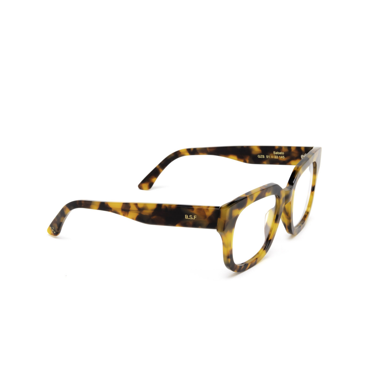 Retrosuperfuture® Square Eyeglasses: Sabato Optic color Gzs Spotted Havana - three-quarters view