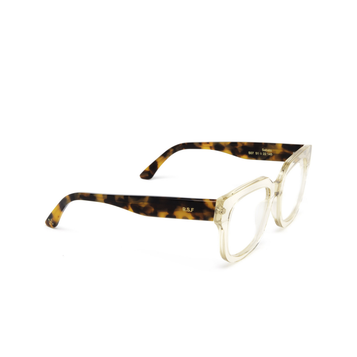 Retrosuperfuture® Square Eyeglasses: Sabato Optic color S07 Leggero - three-quarters view