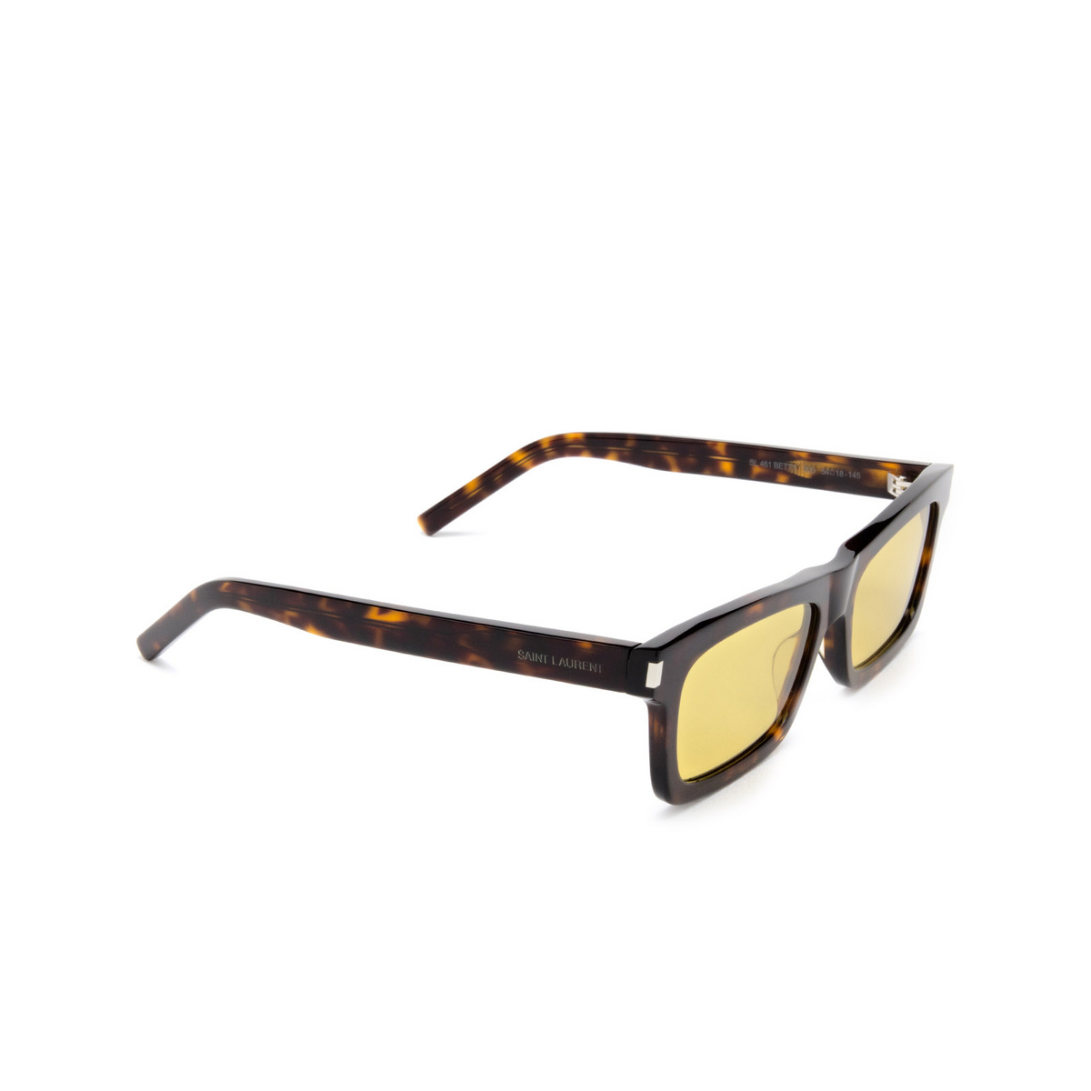 Saint Laurent® Rectangle Sunglasses: SL 461 Betty color 005 Havana - three-quarters view