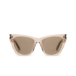 Saint Laurent® Cat-eye Sunglasses: SL 214 Kate color 022 Transparent Pink 