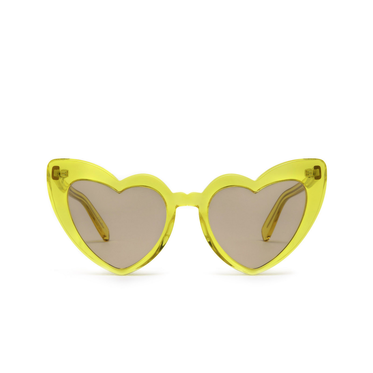 Saint Laurent® Irregular Sunglasses: SL 181 Loulou color 022 Yellow - product thumbnail 1/3
