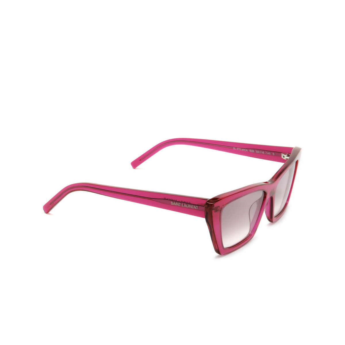 Saint Laurent® Cat-eye Sunglasses: SL 276 Mica color 026 Pink - product thumbnail 2/3