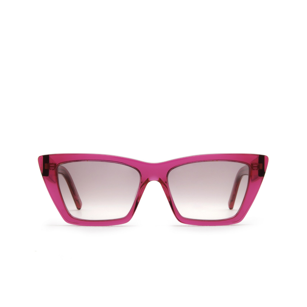 Saint Laurent® Cat-eye Sunglasses: Mica SL 276 color Pink 026 - front view.