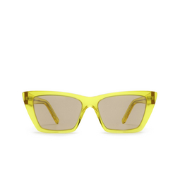 Saint Laurent® Cat-eye Sunglasses: Mica SL 276 color Yellow 027.