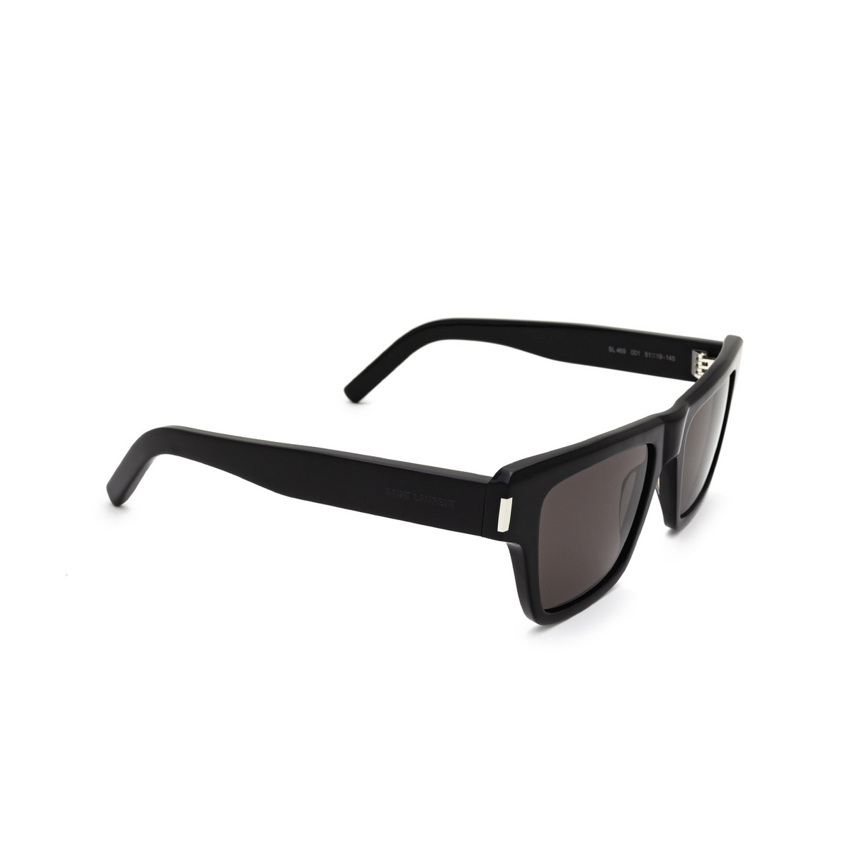 Saint Laurent SL 469 Sunglasses 001 Black - three-quarters view