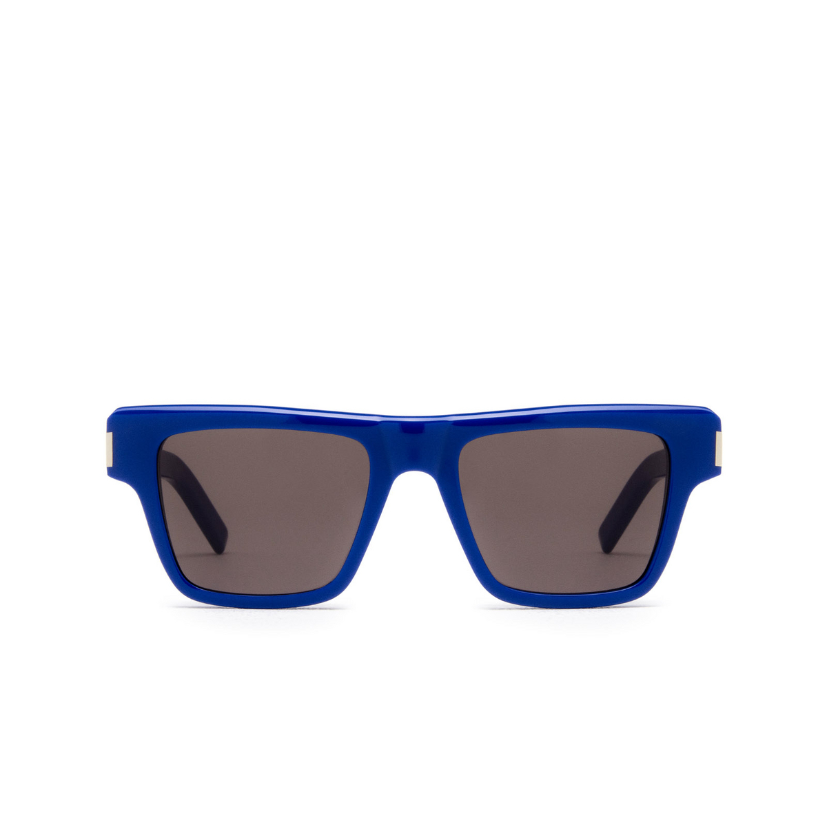 Saint Laurent® Rectangle Sunglasses: SL 469 color 003 Shiny Solid Electric Blue - front view
