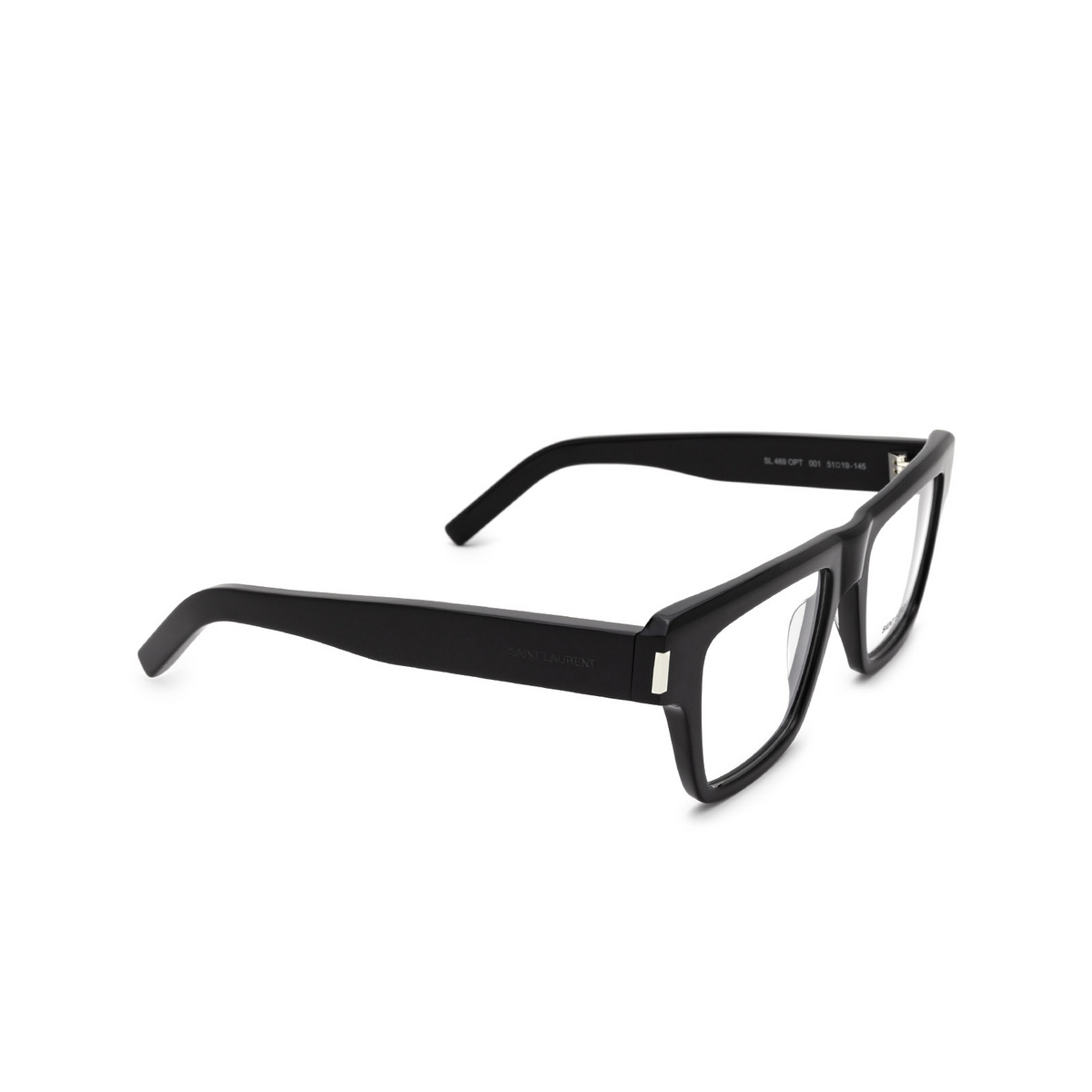 Saint Laurent SL 469 Eyeglasses 001 Black - three-quarters view