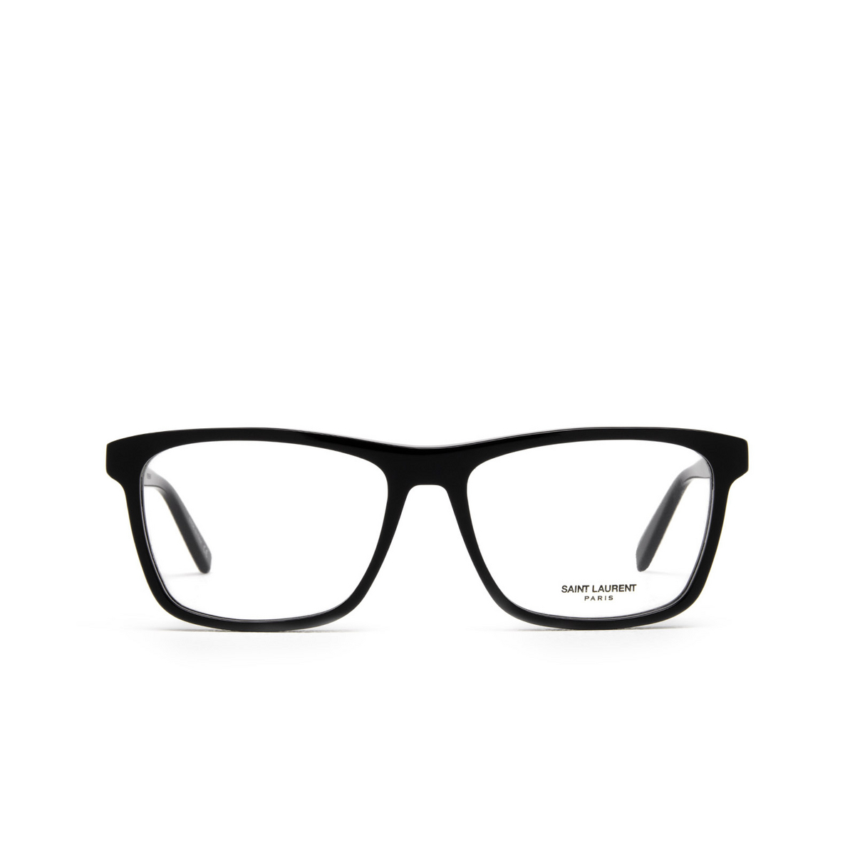 Saint Laurent® Square Eyeglasses: SL 505 color Black 001 - front view.