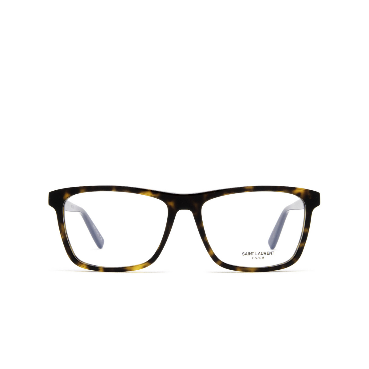 Saint Laurent® Square Eyeglasses: SL 505 color Havana 002 - front view.
