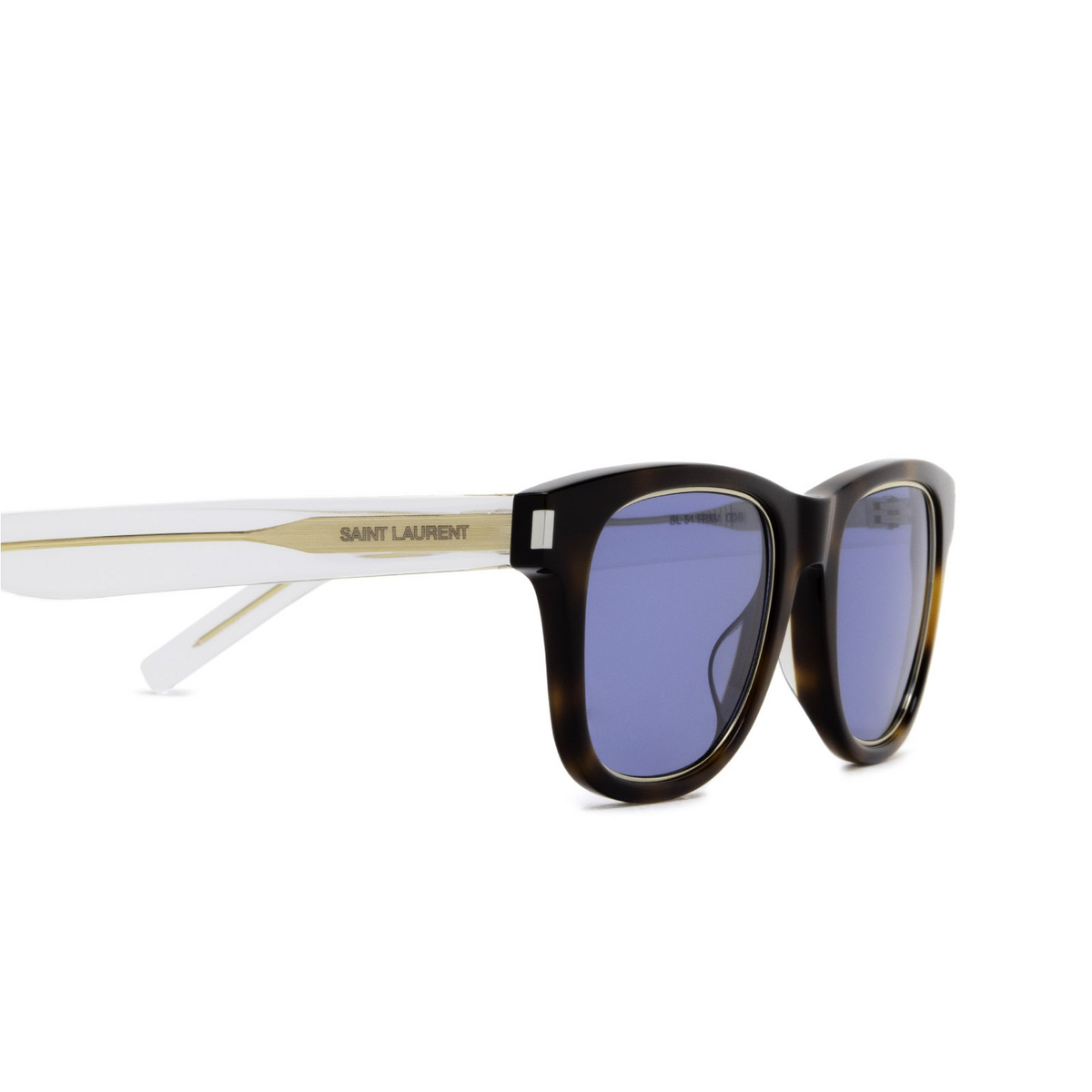 Saint Laurent® Square Sunglasses: SL 51 RIM color 008 Havana - product thumbnail 3/3