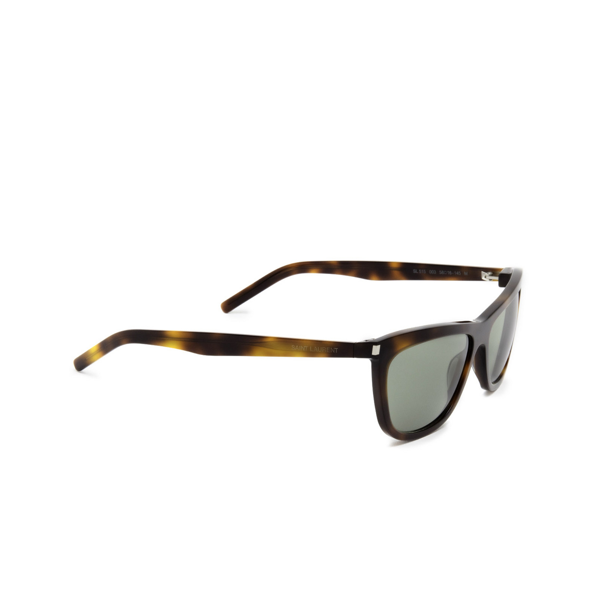 Saint Laurent® Cat-eye Sunglasses: SL 515 color Havana 003 - three-quarters view.