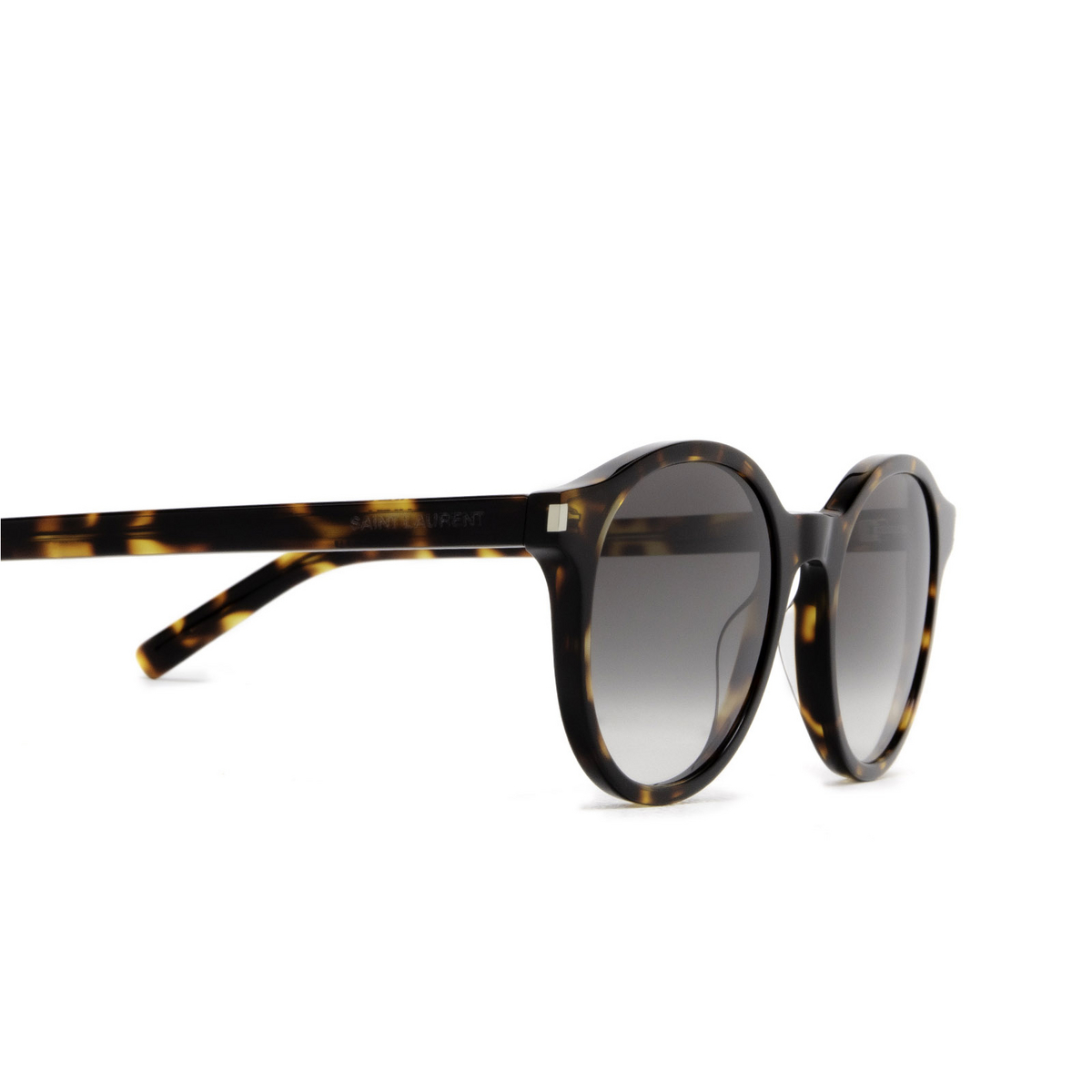 Saint Laurent® Round Sunglasses: SL 521 color 004 Havana - product thumbnail 3/4
