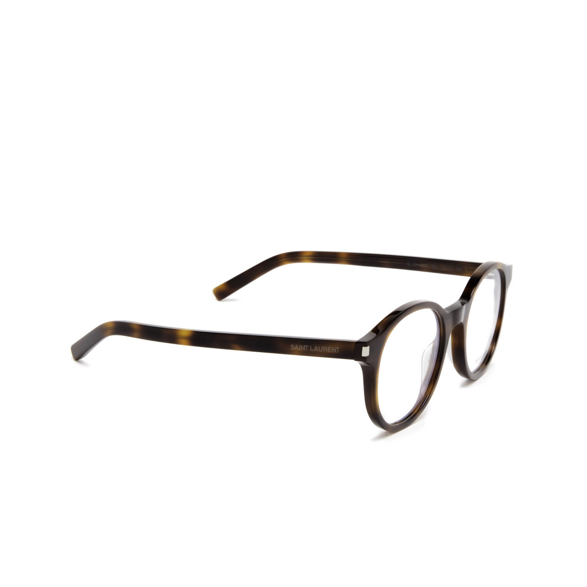 Saint Laurent SL 521 Eyeglasses 002 Havana - three-quarters view