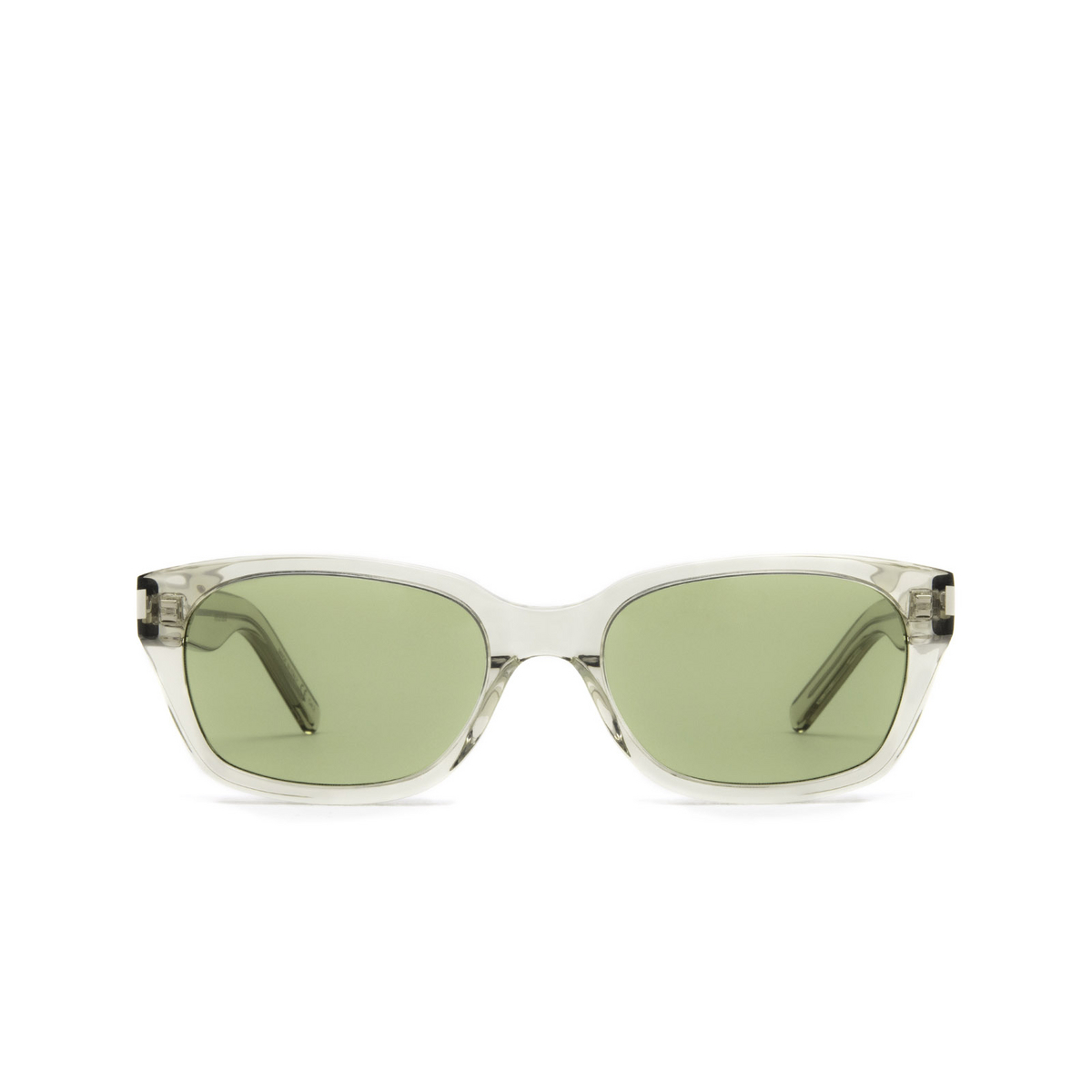 Saint Laurent® Rectangle Sunglasses: SL 522 color Green 006 - front view.