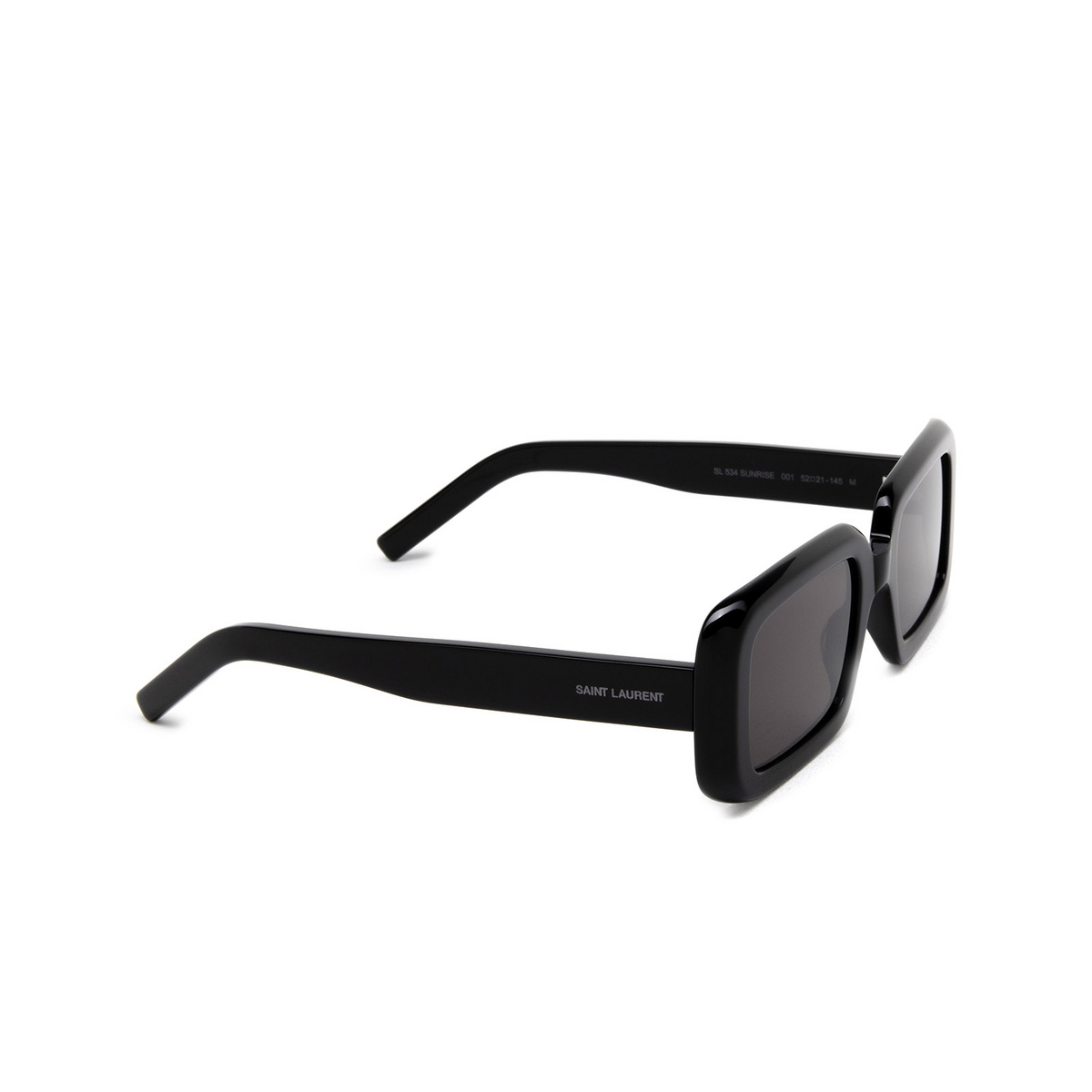 Saint Laurent SL 534 SUNRISE Sunglasses 001 Black - three-quarters view