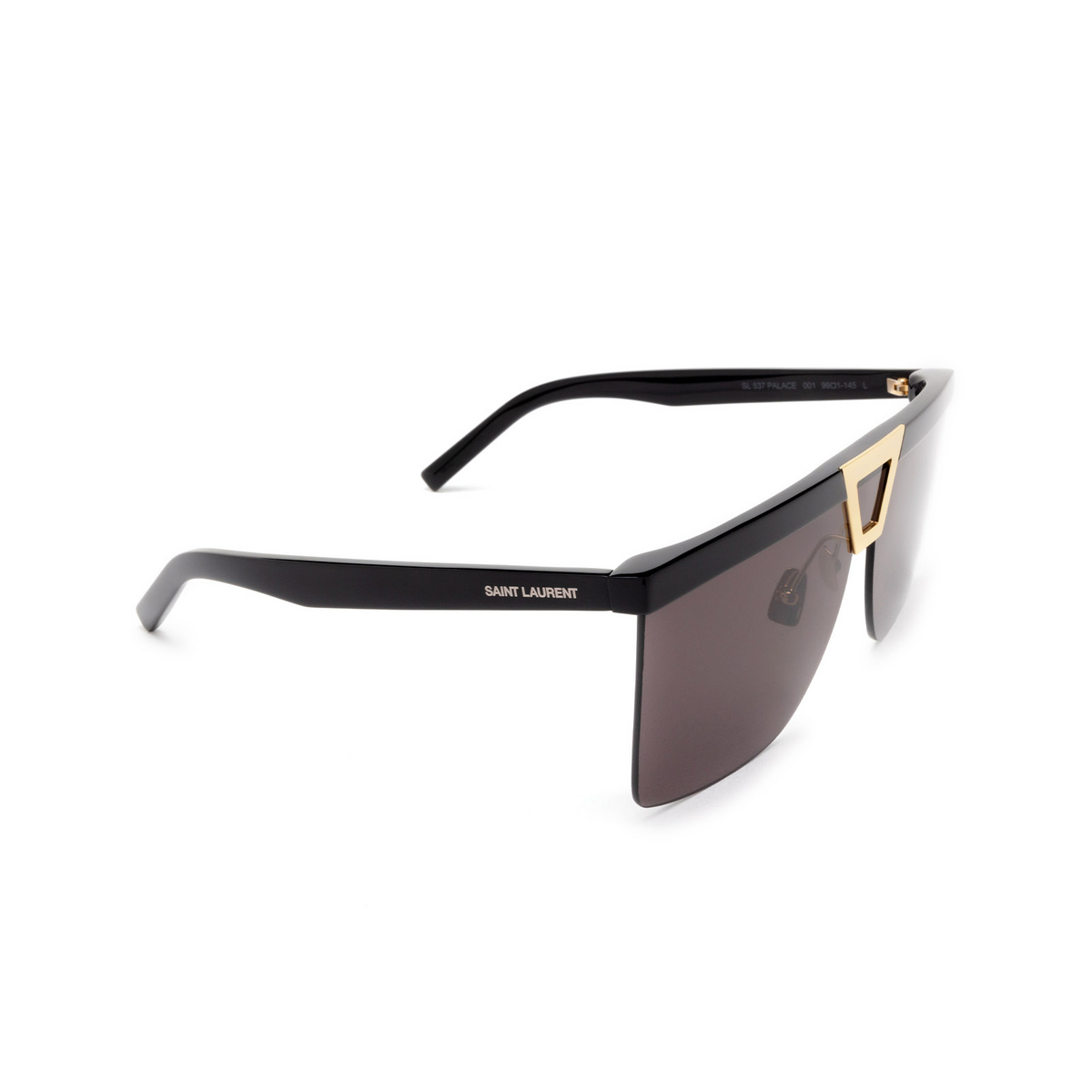 Saint Laurent® Mask Sunglasses: SL 537 PALACE color 001 Black - three-quarters view