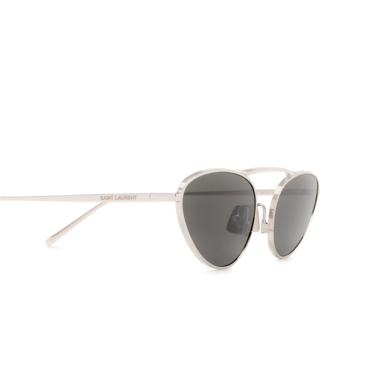 Saint Laurent SL 538 Sunglasses 002 Silver - product thumbnail 3/4