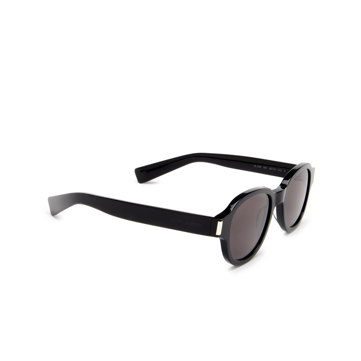 Saint Laurent SL 546 Sunglasses 001 Black - three-quarters view